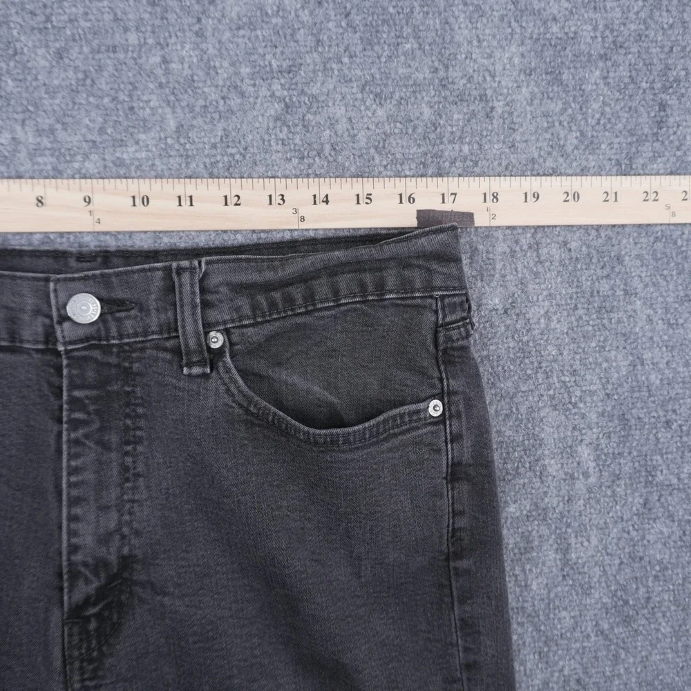 Levi's 514‎ Straight Fit Jeans Mens 36x36 Black Faded Denim Pants